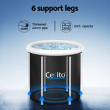 Weisshorn Portable Ice Bath Tub 75X75CM Inflatable Folding Bathtub Spa Massage - 45-Degree Angle