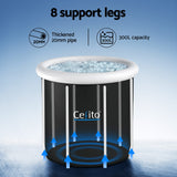 Weisshorn Portable Ice Bath Tub 80X80CM Inflatable Folding Bathtub Spa Massage - 45-Degree Angle