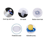 Weisshorn Portable Ice Bath Tub 80X80CM Inflatable Folding Bathtub Spa Massage - Rear View