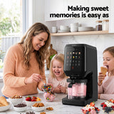 Devanti 10-in-1 Ice Cream Maker Machine Homemade Gelato Sorbet Smart Portion Control Custom Mix-Ins - Low Angle