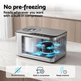 Devanti 2L 2-in-1 Ice Cream & Yogurt Maker Machine No Pre-Freezing Homemade Gelato Sorbet - Rear View