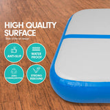 Powertrain 1m Air Inflatable Tumbling Mat Block - Blue - Side View