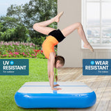 Powertrain 1m Air Inflatable Tumbling Mat Block - Blue