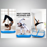 Powertrain 1m Air Inflatable Tumbling Mat Block - Blue