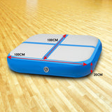Powertrain 1m Air Inflatable Tumbling Mat Block - Blue - Rear View