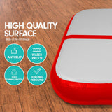 Powertrain 1m Air Inflatable Tumbling Mat Block - Red - Front View