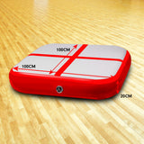 Powertrain 1m Air Inflatable Tumbling Mat Block - Red - Rear View