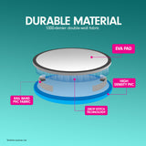 Powertrain 1m Air Track Spot Round Inflatable Tumbling Mat - Green - Side View