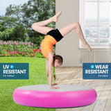 Powertrain 1m Air Track Spot Round Inflatable Tumbling Mat - Pink
