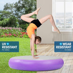 Powertrain 1m Air Track Spot Round Inflatable Tumbling Mat - Purple