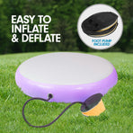 Powertrain 1m Air Track Spot Round Inflatable Tumbling Mat - Purple