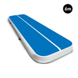 Powertrain 6m x 1m Air Track Inflatable Gymnastics Mat - Blue White