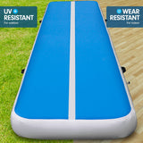 Powertrain 6m x 1m Air Track Inflatable Gymnastics Mat - Blue White