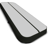 Powertrain 4m x 2m x 20cm Air Track Gymnastics Mat Tumbling Exercise - Grey Black