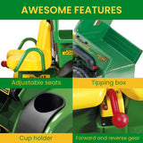 Kids Electric Toy Ride-On Car John Deere Gator HPX - Close-Up Angle