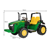 John Deere Dual Force Tractor Battery Operated 2-Seater Ride On - Front View