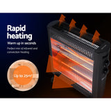 Devanti 2200W Infrared Heater Radiant Heaters - Top-Down View