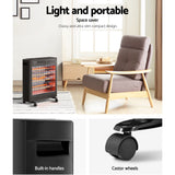 Devanti 2200W Infrared Heater Radiant Heaters - Close-Up Angle