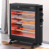 Devanti 2200W Infrared Heater Radiant Heaters - Low Angle