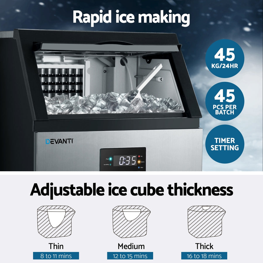 Devanti 45kg Ice Maker Commercial Machine, image 4