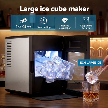 Devanti Ice Maker 5cm Large Ice Cubes Countertop Machine 150pcs/24h for Home, image 4