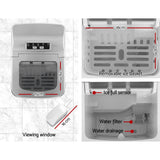 Devanti Silver Portable Ice Maker Machine - Top-Down View