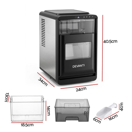 Devanti Ice Maker Crescent Ice 16pcs Countertop Machine 12KG/24H for Home, image 2