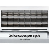 Devanti 18kg Ice Maker Machine Stainless Steel - Side View