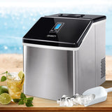 Devanti 18kg Ice Maker Machine Stainless Steel - Close-Up Angle