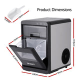Devanti Ice Maker Machine 20kg Chewable Nugget Ice Countertop w/Self Cleaning - Front View