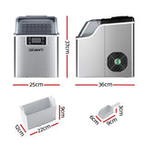 Devanti Commercial Portable Ice Maker – 3.2L Countertop Ice Cube Machine - Front View