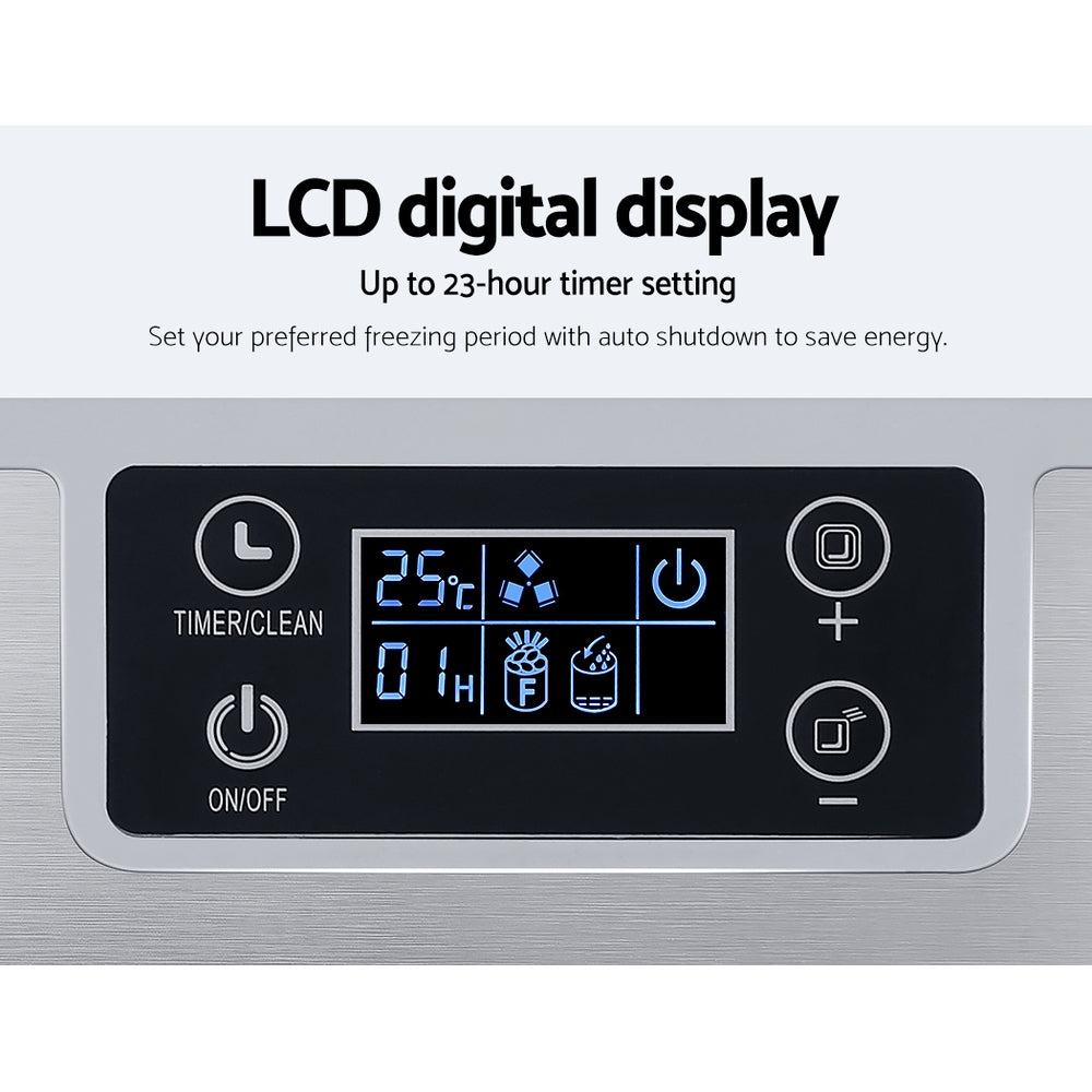 Devanti Commercial Portable Ice Maker 3.2L Countertop Ice Cube Machine
