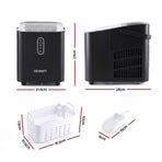 Devanti Ice Maker Portable Ice Machine Countertop Bullet Cube 12KG Black