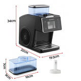 Devanti 20kg/24hr Ice Maker Snowflake Bingsu Shaved Ice Slushie Maker Black - Front View