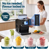Devanti 20kg/24hr Ice Maker Snowflake Bingsu Shaved Ice Slushie Maker Black - 45-Degree Angle