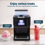 Devanti 20kg/24hr Ice Maker Snowflake Bingsu Shaved Ice Slushie Maker Black - Rear View