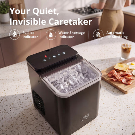 LUVIMO 15kg Ice Maker Machine Double Open Cover Deep Clean - Black, image 6