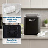 Devanti Ice Maker Machine Portable 12kg Countertop w/Self Cleaning 1.2L Black - Extra Image