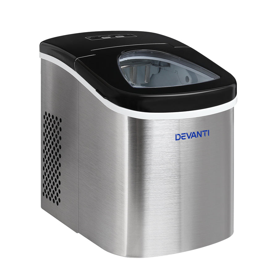 Devanti 2.4L Stainless Steel Portable Ice Cube Maker, image 8