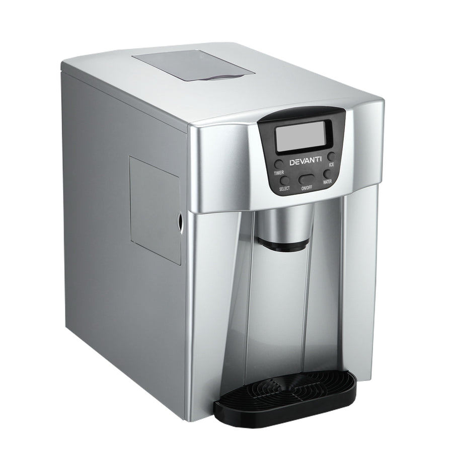 Devanti 2L Portable Ice Cuber Maker & Water Dispenser - Silver, image 8