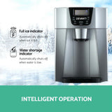 Devanti 2-in-1 Compact Ice Maker and Water Dispenser - Silver