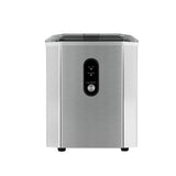 Devanti Stainless Steel Countertop Ice Maker Machine - Portable Ice Cube Maker Producing 12kg Daily - Side View