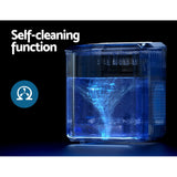 Devanti Portable Ice Maker - Black 12kg Daily Capacity with 2L Ice Cube Tray for Home Bar - Rear View