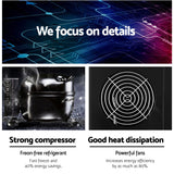 DEVANTI 3.2L Portable Ice Cube Maker Machine Benchtop Counter Black - Close-Up Angle