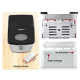 Devanti 3.2L Stainless Steel Portable Ice Cube Maker - 45-Degree Angle