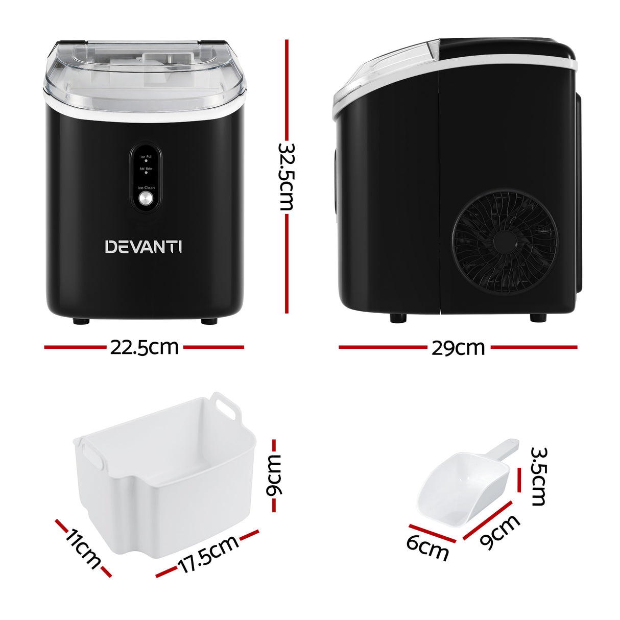 Compact Nugget Ice Maker Machine - 15kg Daily Capacity