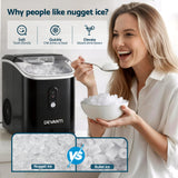 Compact Nugget Ice Maker Machine - 15kg Daily Capacity