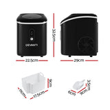 Compact Nugget Ice Maker Machine - 15kg Daily Capacity - Front View
