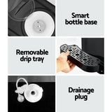 Devanti 20kg 3 in 1 Ice Maker Machine Cold and Hot Water Dispenser 3L Silver - Rear View