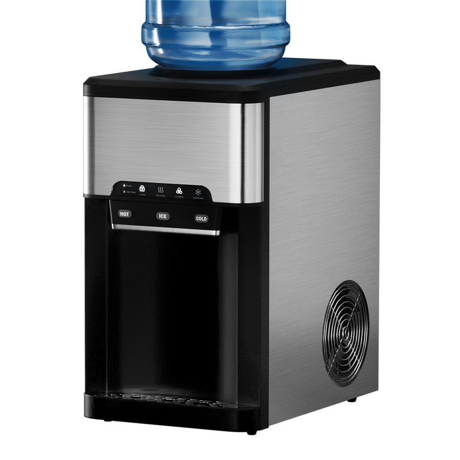 Devanti 20kg 3 in 1 Ice Maker Machine Cold and Hot Water Dispenser 3L Silver, image 7